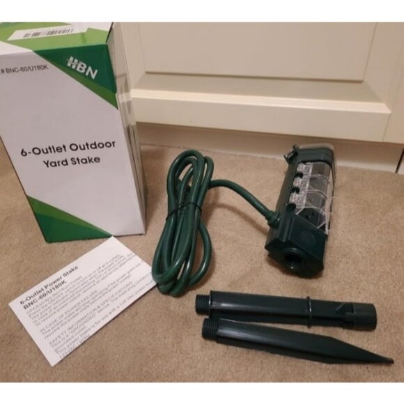 6-Outlet Outdoor Smart Plug with WiFi, Timer, Alexa & Google Assistant - Picture 1 of 2